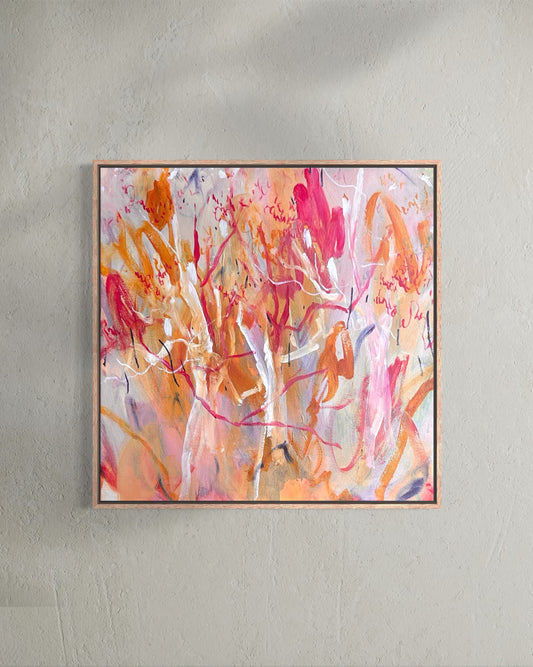 White cockatoos - acrylic artwork on canvas, 60x60cm