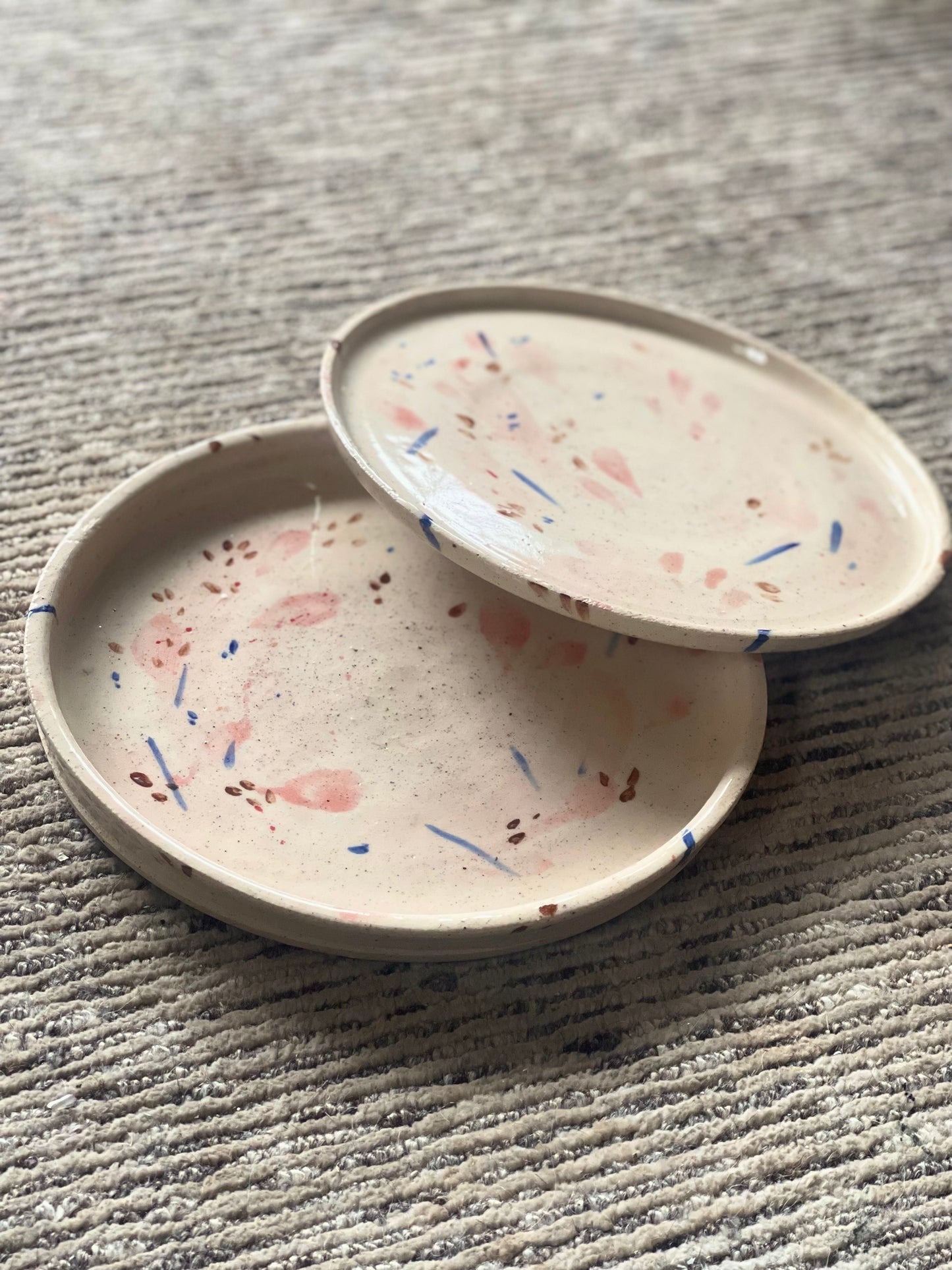 Hand painted abstract plates