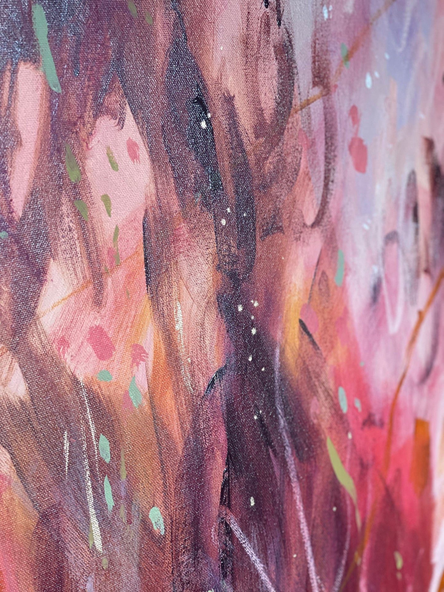 Dusk on black mountain - acrylic artwork on canvas, 90x121cm