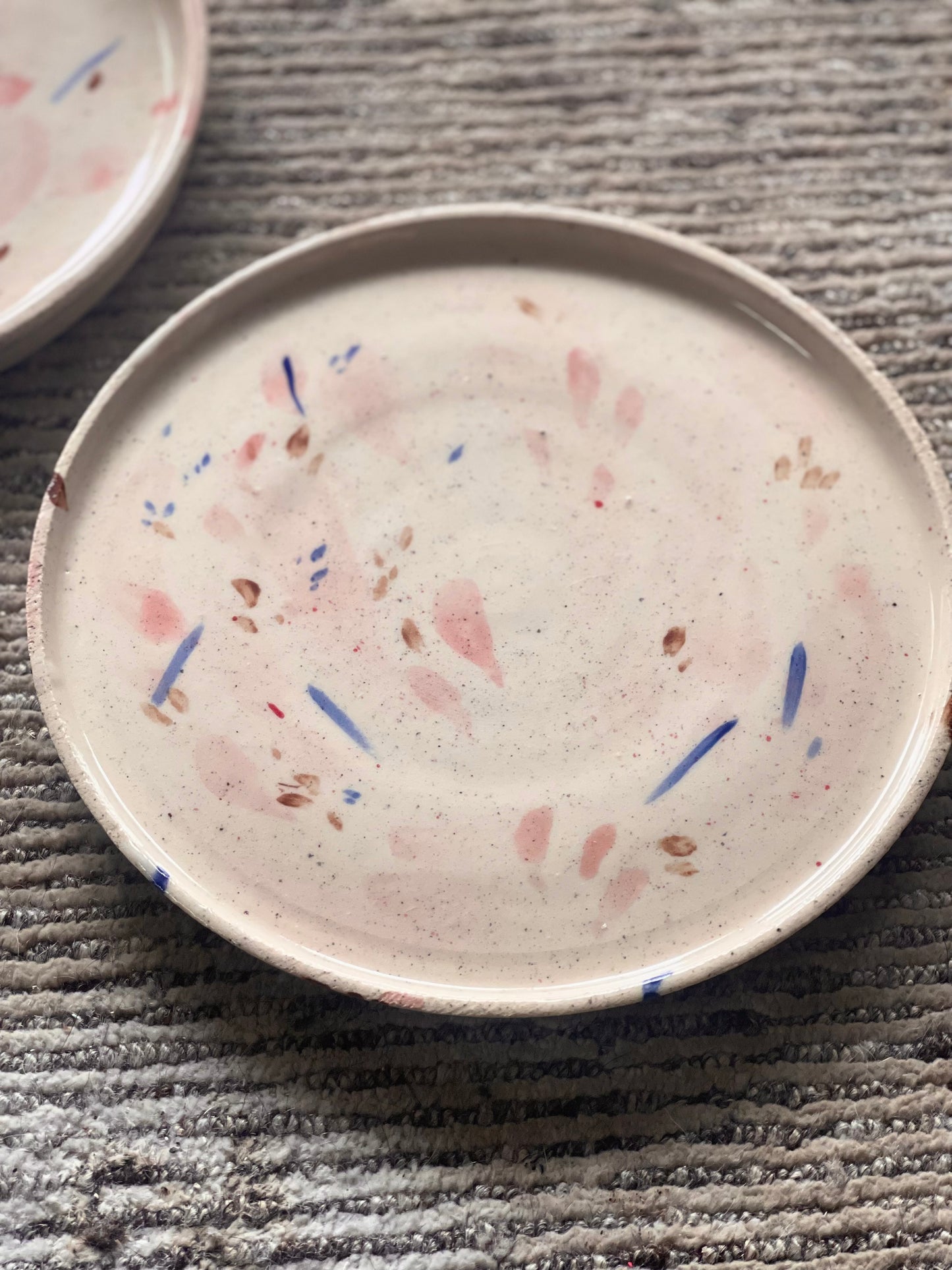 Hand painted abstract plates