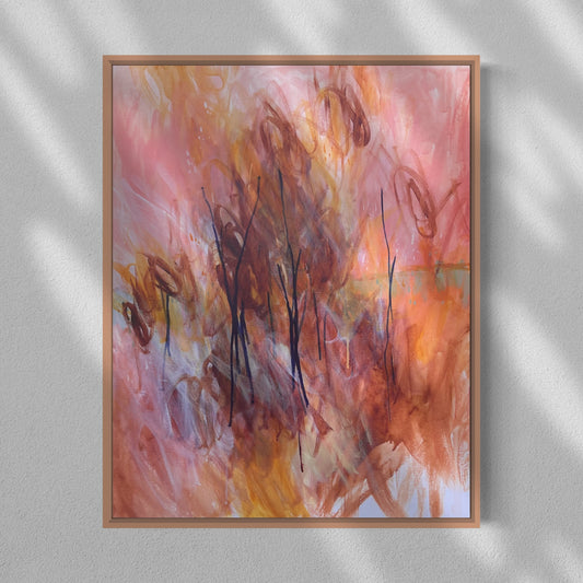 Pink sky no.03 - acrylic artwork on canvas, 60x76cm