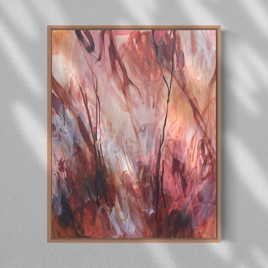 Pink sky no.01 - acrylic artwork on canvas, 60x76cm