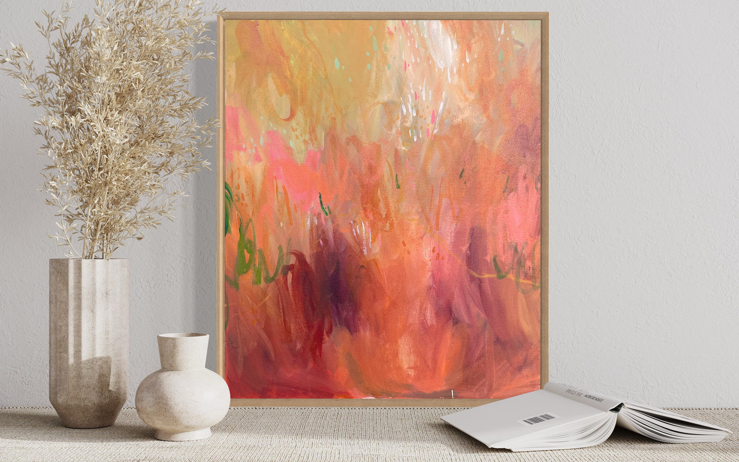 Pink trees no.01 - acrylic artwork on canvas, 50x60cm