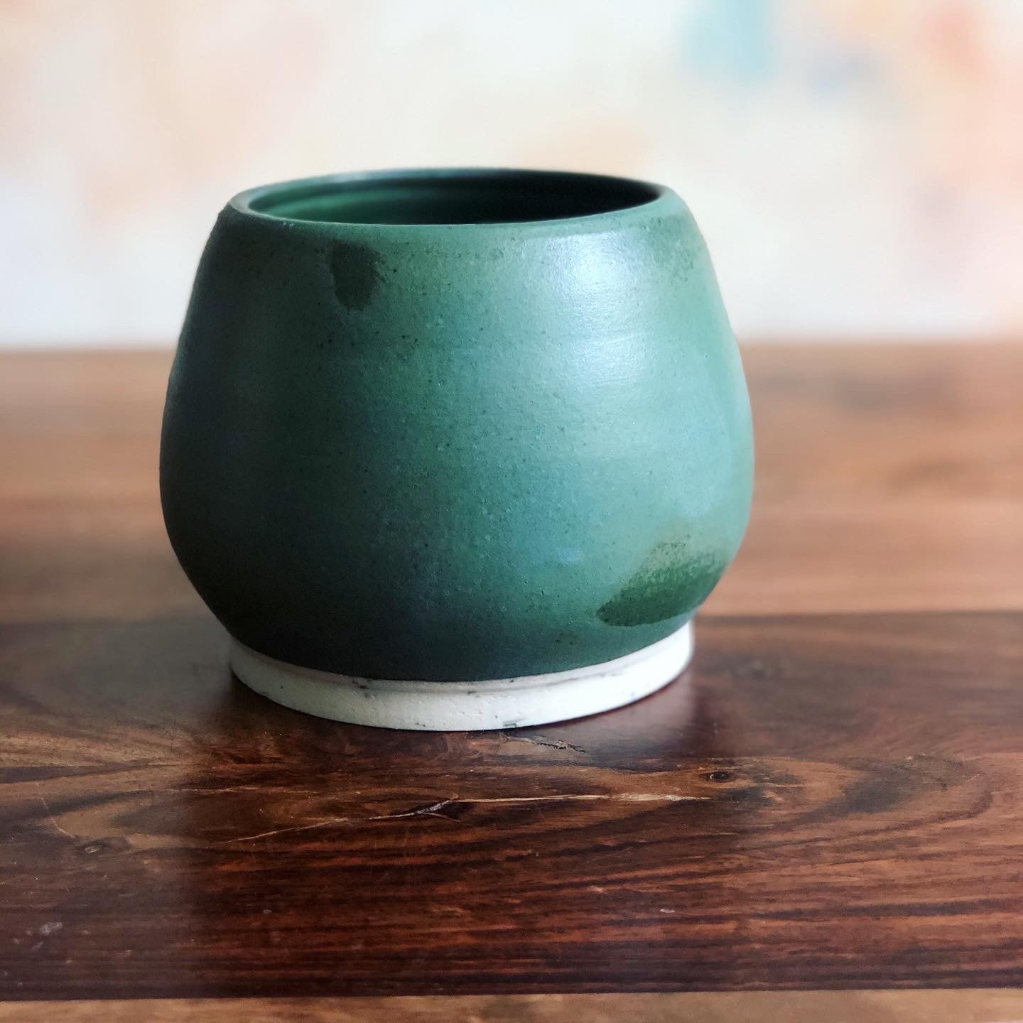 Teal green planter or vase no.1