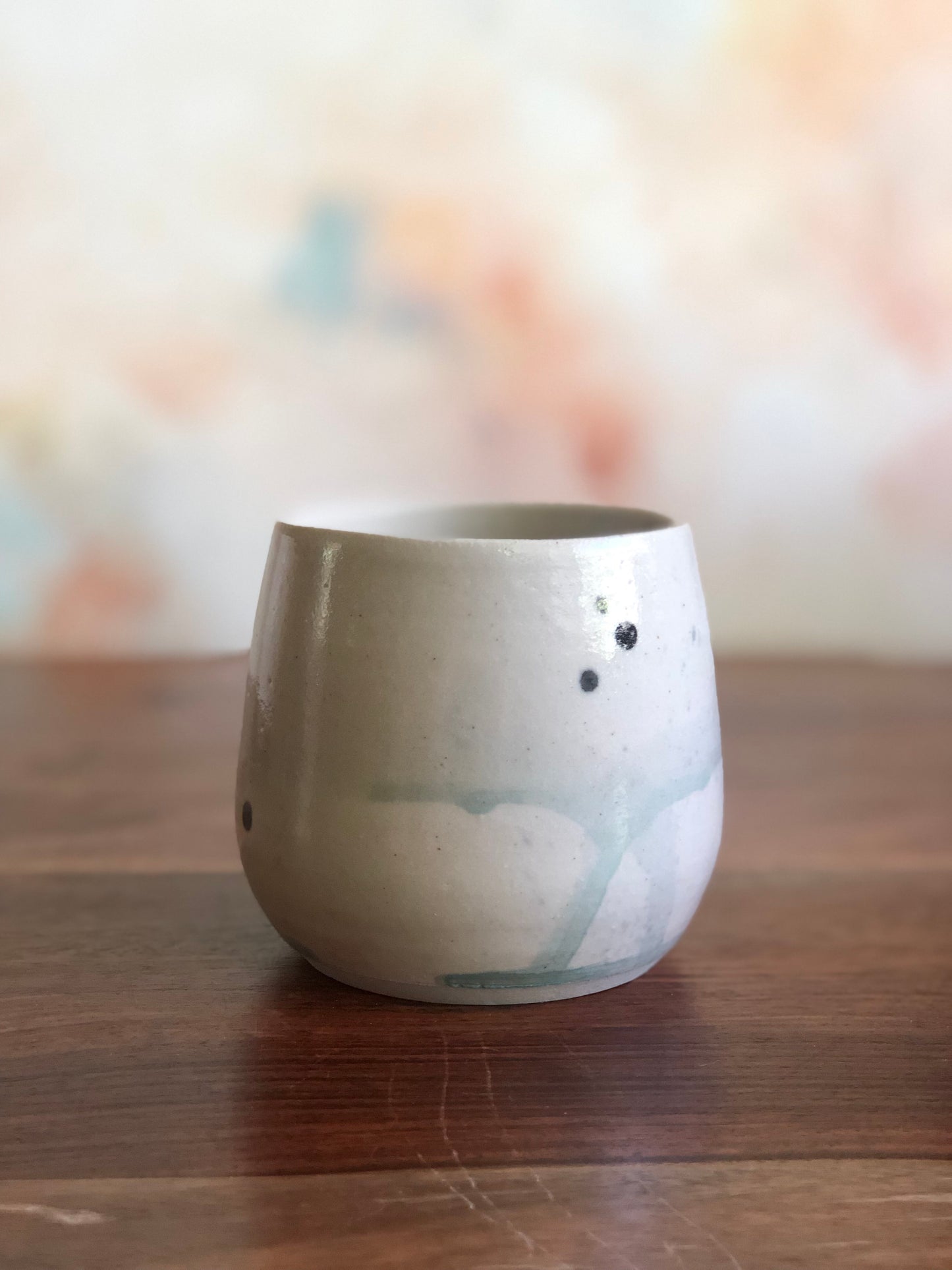 Teal watercolour tumbler