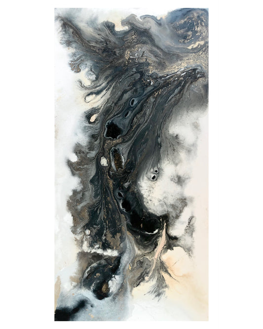 The Fires no. 1 - acrylic artwork on canvas, 45x90cm