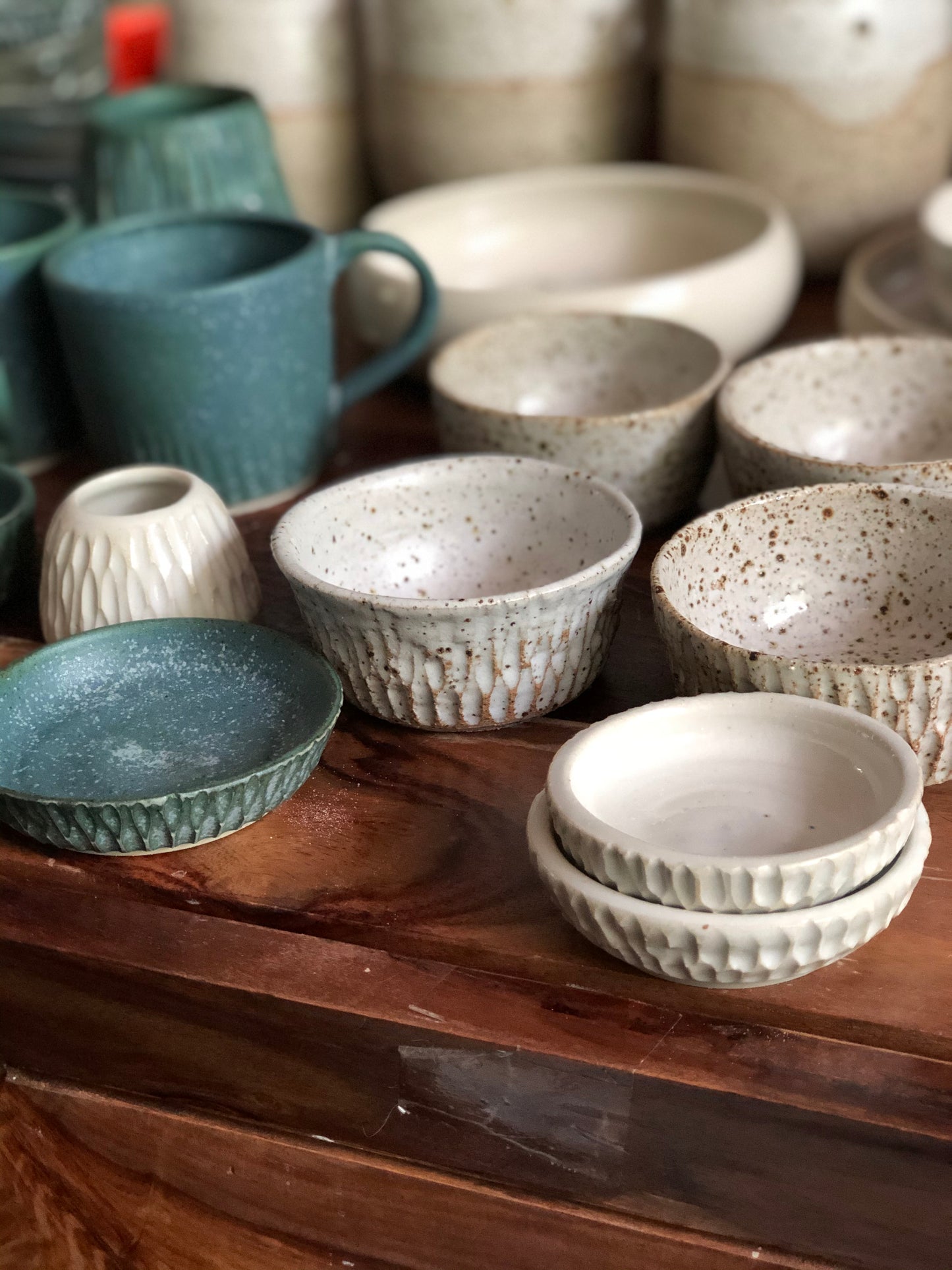 Tiny bowls or salt cellars