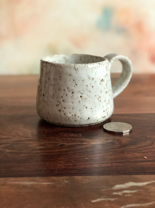 Speckled white gumnut mugs