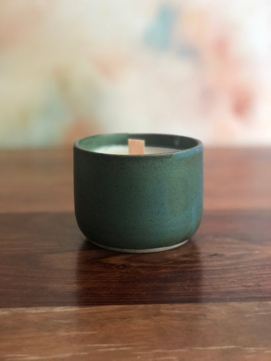 Dark green candle cup