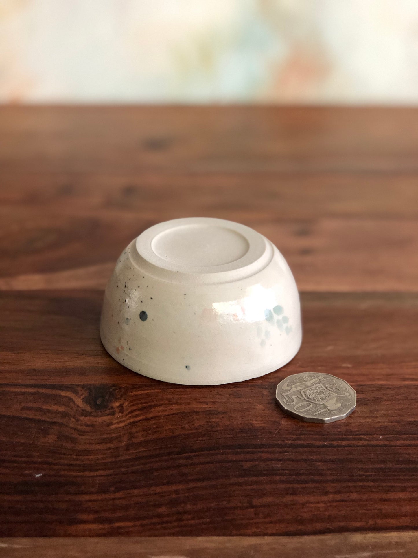 Tiny painted leaf pattern bowl