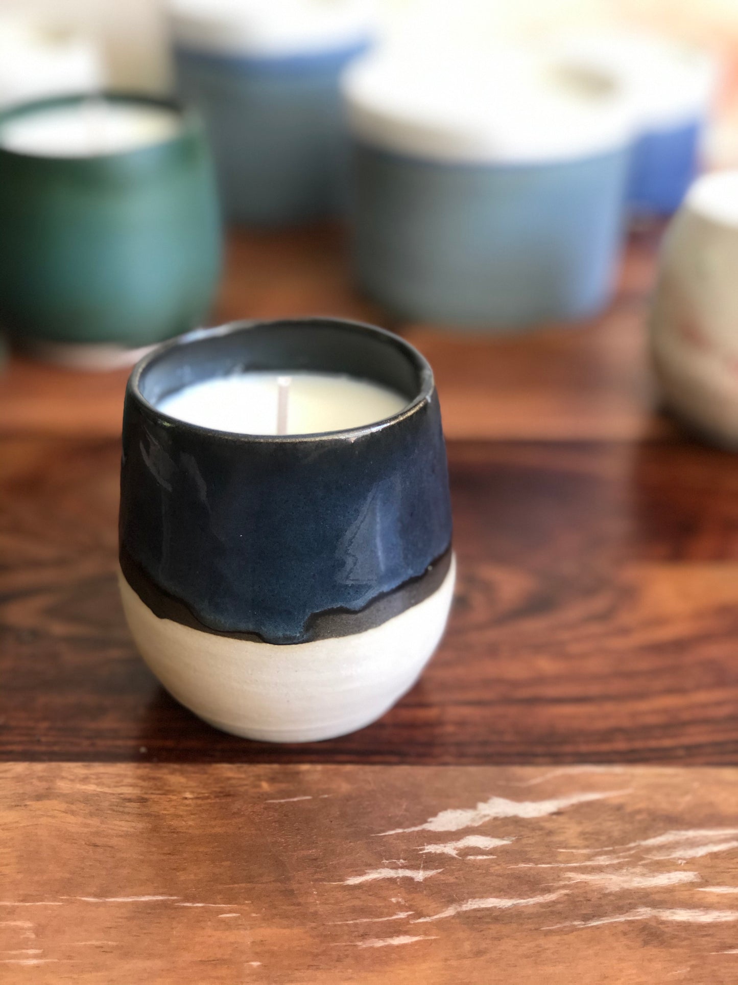 Navy constellation candle cup